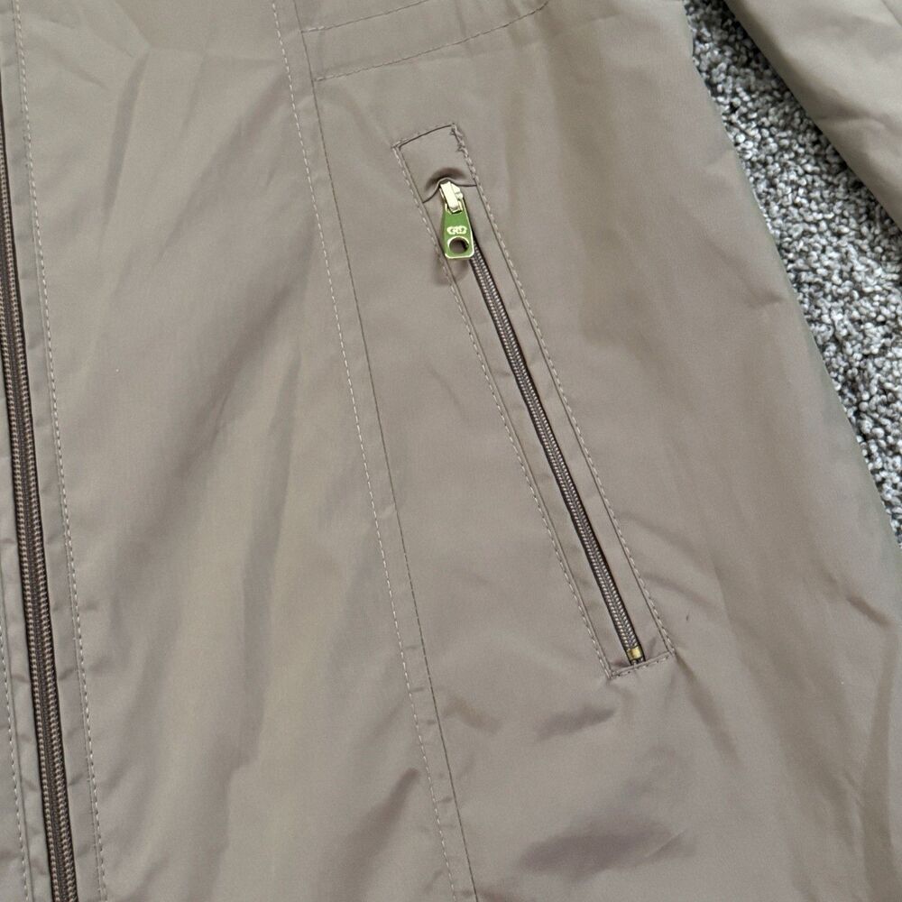 Cole Haan Hooded Rain Jacket Coat Champagne Iridescent Full Zip Women’s Size XS - Picture 5 of 16